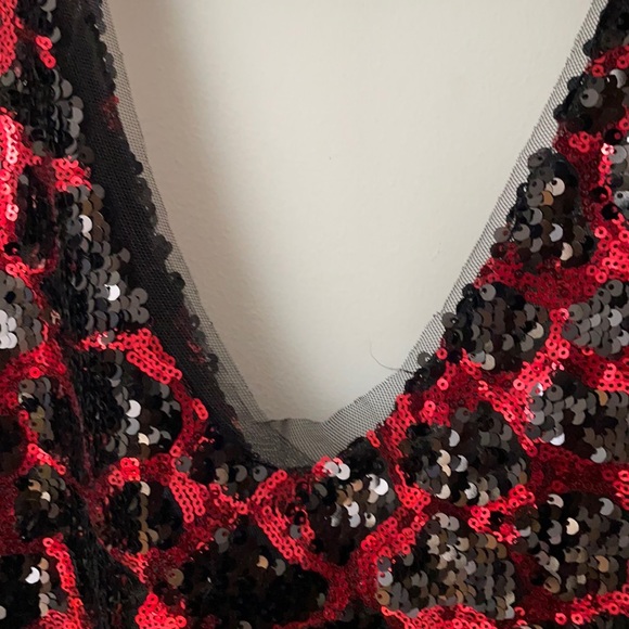 ZARA SEQUIN ANIMAL PRINT MINI SLIP DRESS - Picture 5 of 7